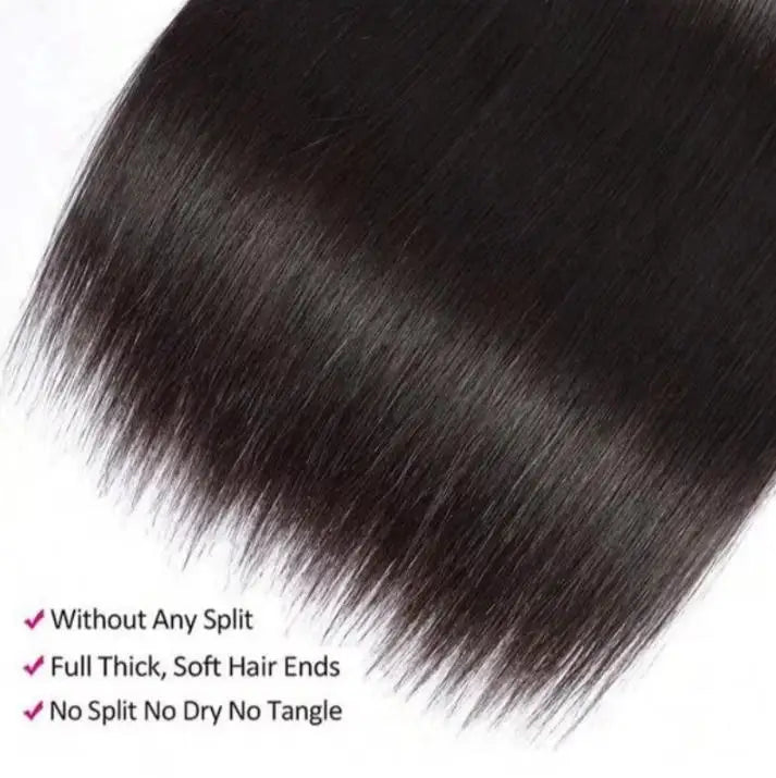 40 42 Inch Long Straight Human Hair Bundles Natural Brazilian Virgin Hair 1/3/4 Bundles Hair Extensions Double Weft Wet And Wavy