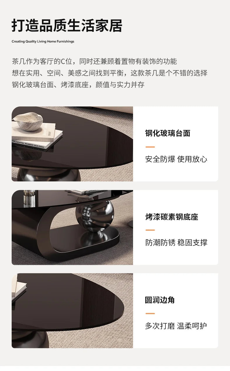 Round Trendy Coffee Table Exquisite Luxury European Trendy Coffee Tables Simple Beauty Mesa Auxliar Living Room Furniture