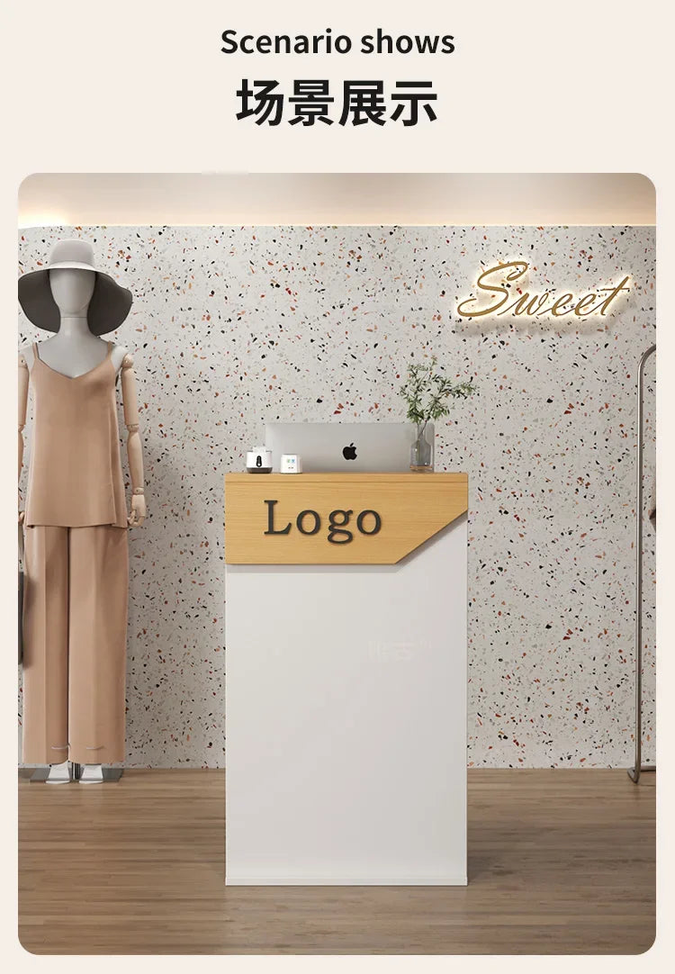 Salon Hairs Reception Desk For Modern Salon Professional Bar Counter Beauty Luxury Simple Resepsiyon Masası Commercial Furniture