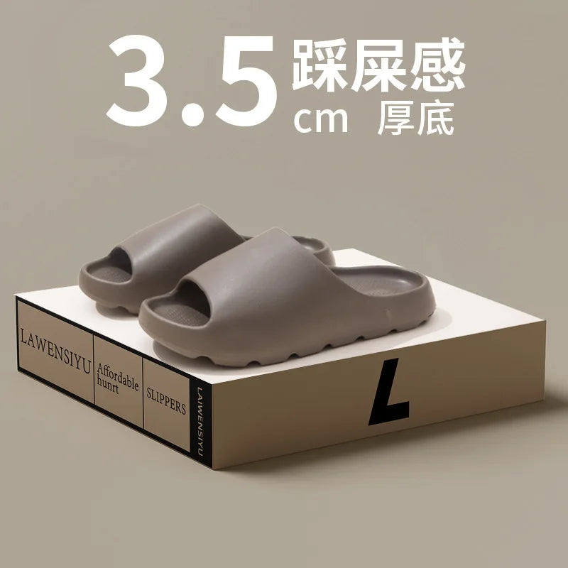 2025 New Arrival Men's Trendy Outdoor Slippers with EVA Tread Feel Anti Slip and Wear-resistant Slippers Indoor Home