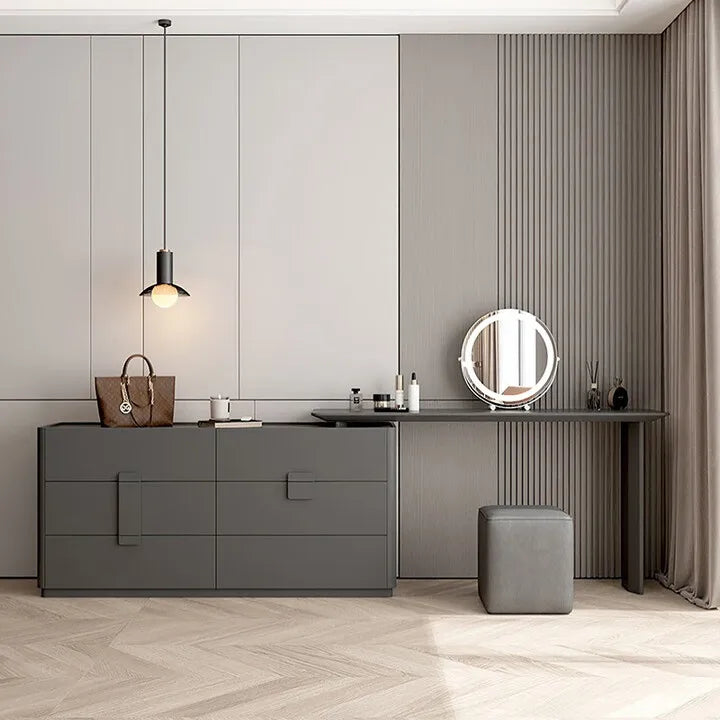 Bedroom Light Luxury Makeup Table Makeup Table Modern Simple Integrated Bedside Storage Bucket Cabinet Premium S