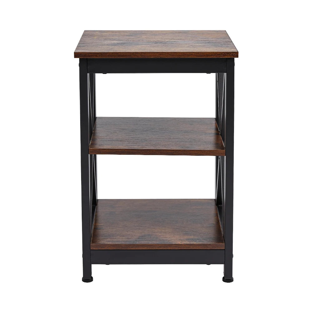Brown Vintage Wooden Side Table End Table Wood Coffee Table Living Room Furniture