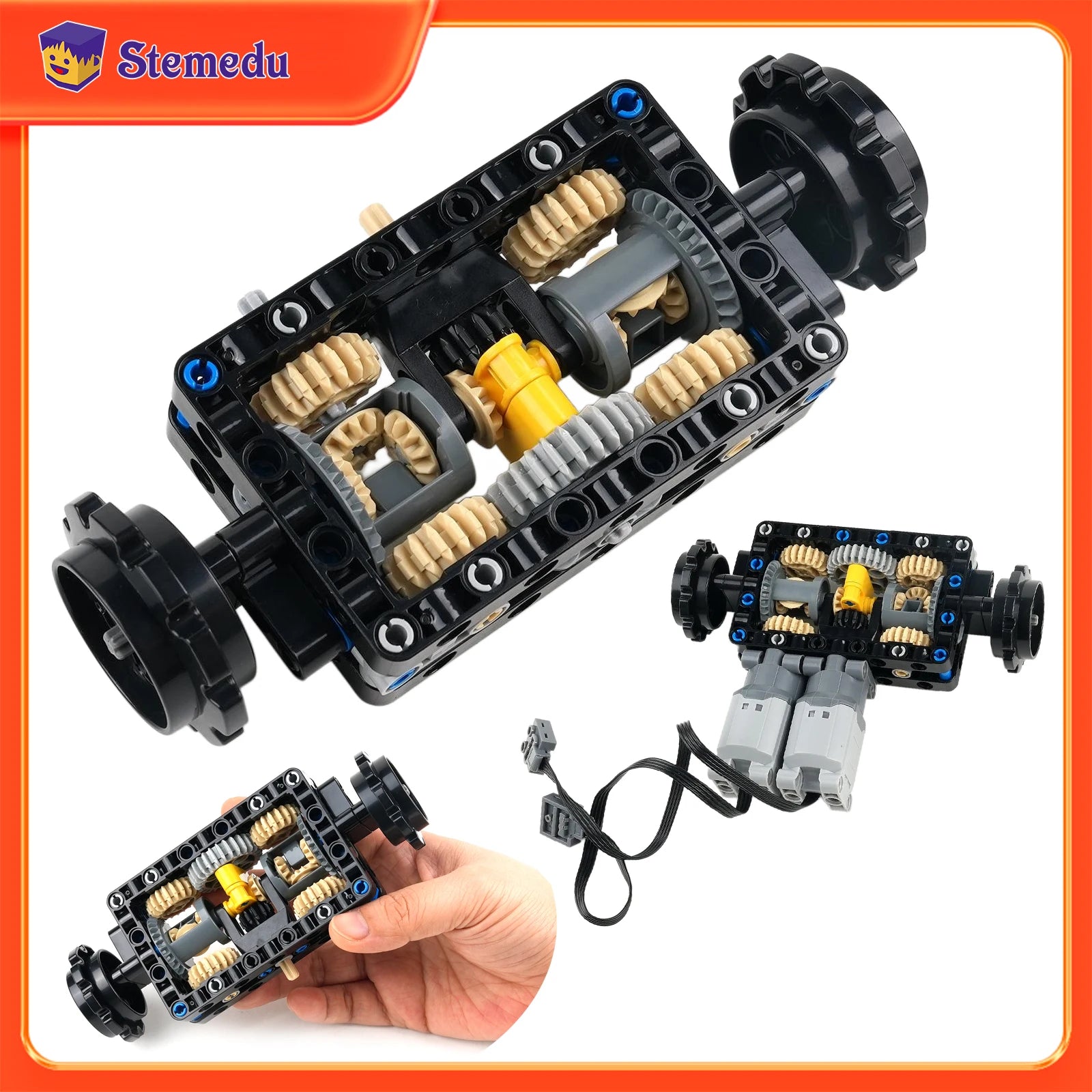 MOC-19788 Tank Remote Control Steering System Building Blocks Kit with L Motors 66pcs ABS Educational STEM Toys Bricks Kids Gift