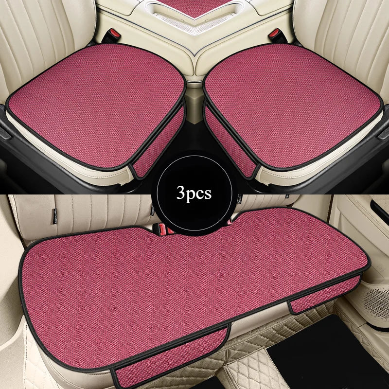 Breathable Ice Silk Car Seat Cushion Non-slip and Wear-resistant  Car Seat Cover, Square / Long / 3-Piece Set Available