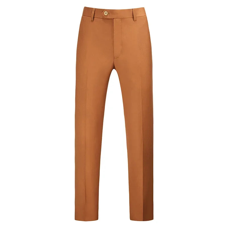 Men Dress Pants Solid Color Slim Fit Business Casual Office Wedding Formal Trousers High Quality Men Clothing Suit Pants 29-40