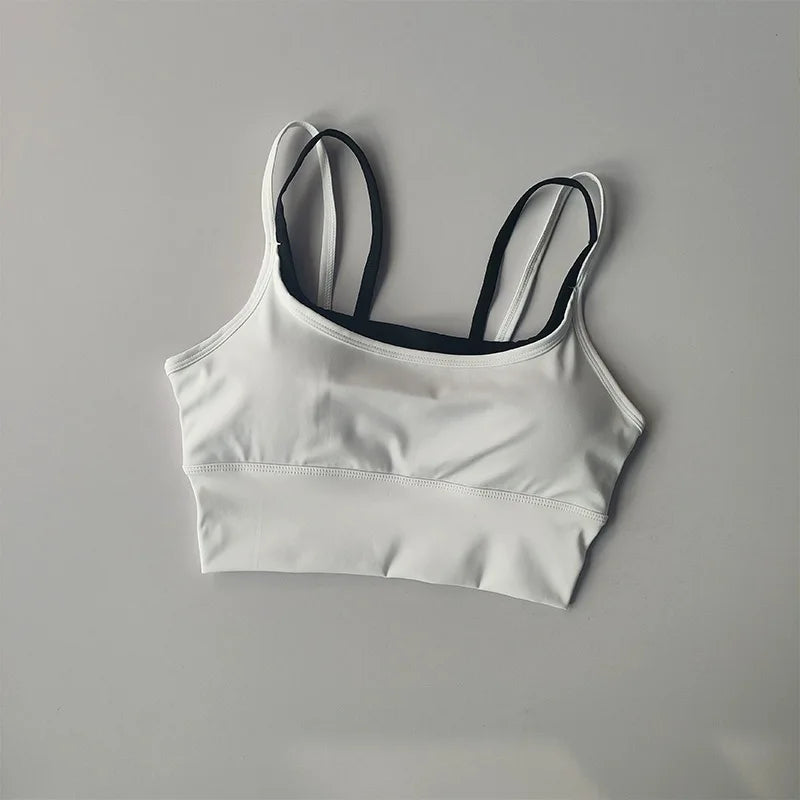 Sports Underwear Bras Top Women's Shockproof Gathering Fitness and Breasts Wearing Yoga Quick-drying Suspender Vests in Summer