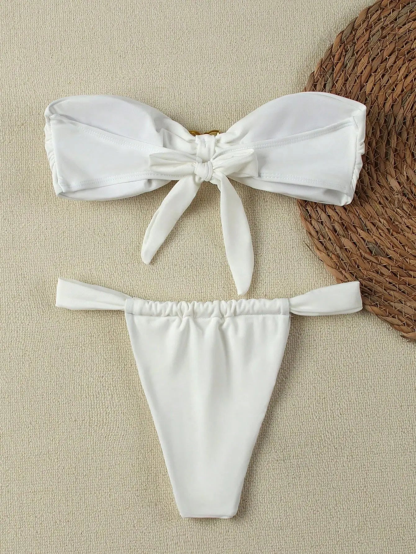 "2026 Sexy Bandeau Push-Up Bikini Set - Brazilian Thong Swimwear for Women"