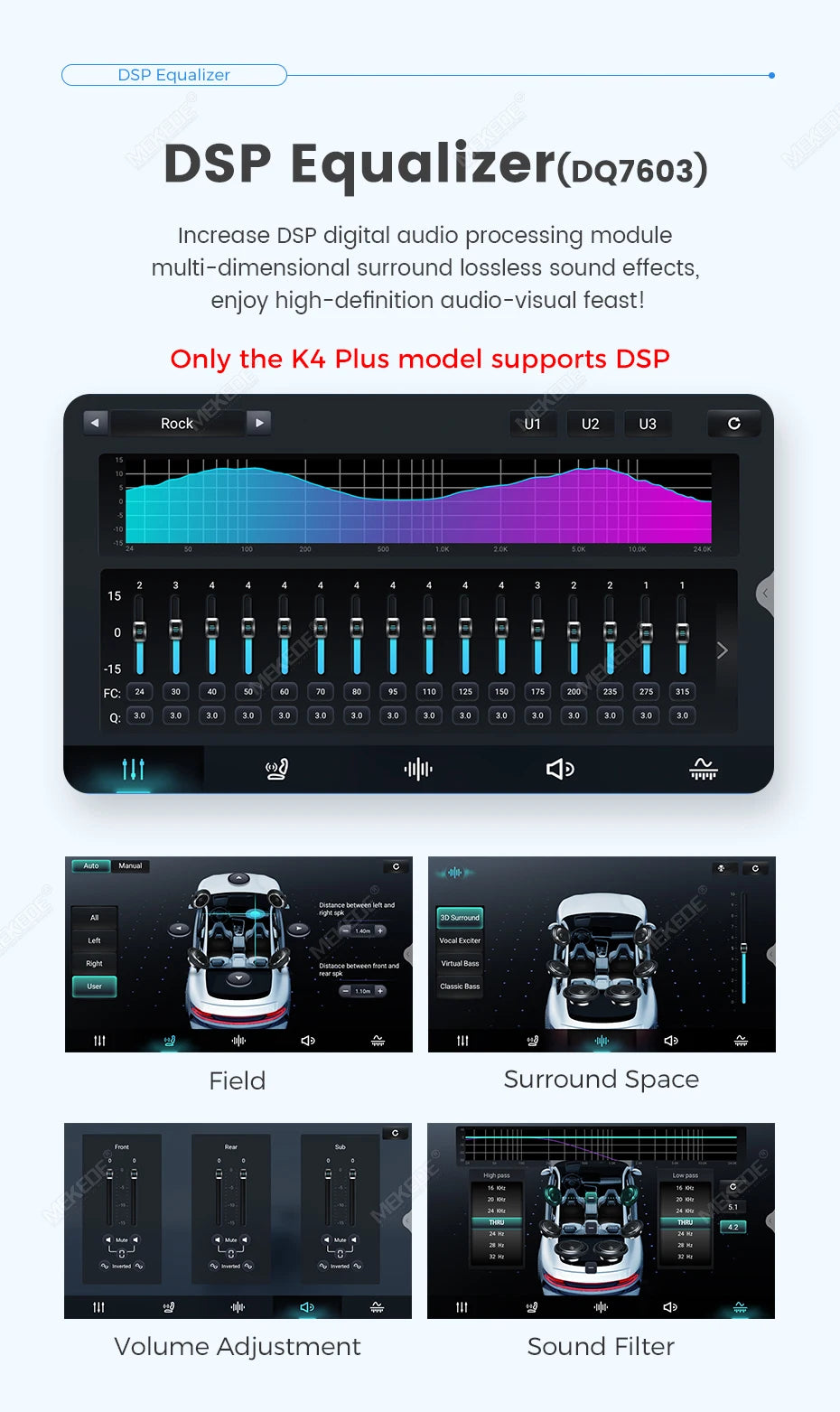 MEKEDE 9/10inch Universal Android 2 Din Car Radio for Volkswagen Skoda Toyota Nissia Carplay Auto Multimedia Player BT Head Unit