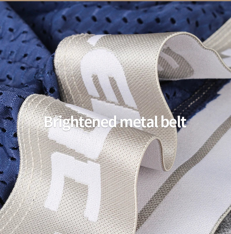 Men's Extra Long Sports Underwear Boxer Running Anti-Wear Legs Large Size Ice Silk Loose 100kg Fat Guy Four Corners