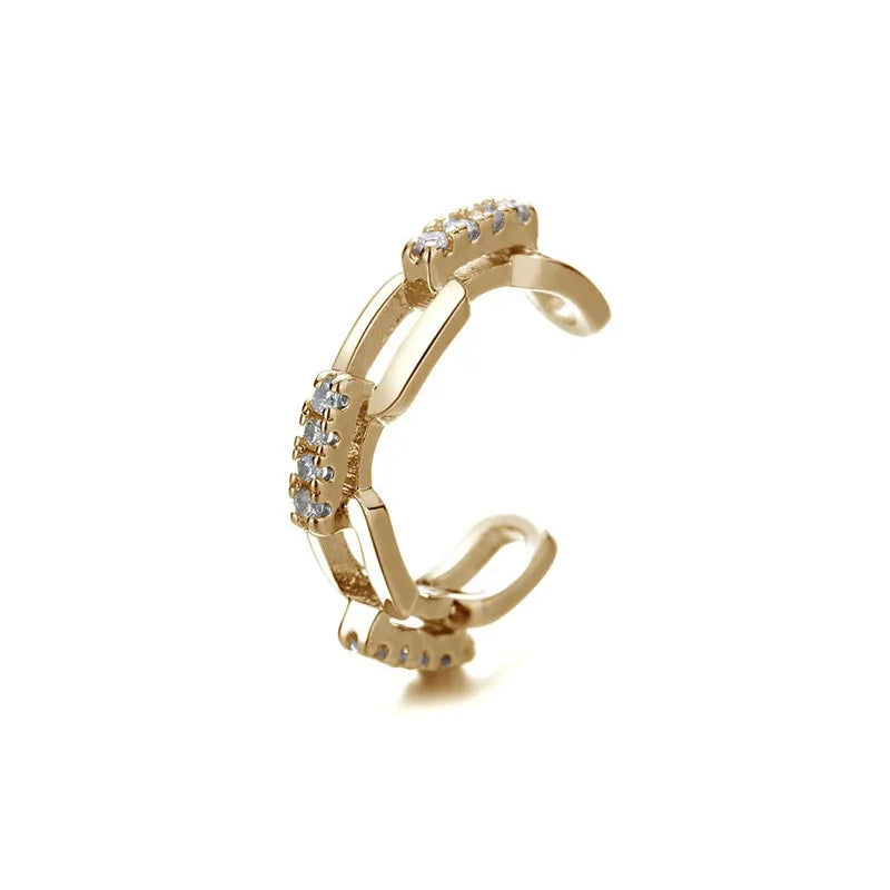 A Girl 1Pcs Silver Color Ear Cuffs Without Piercing Ear Clip Earrings Non-Piercing Fake Cartilage Earrings For Women Jewelry ﻿