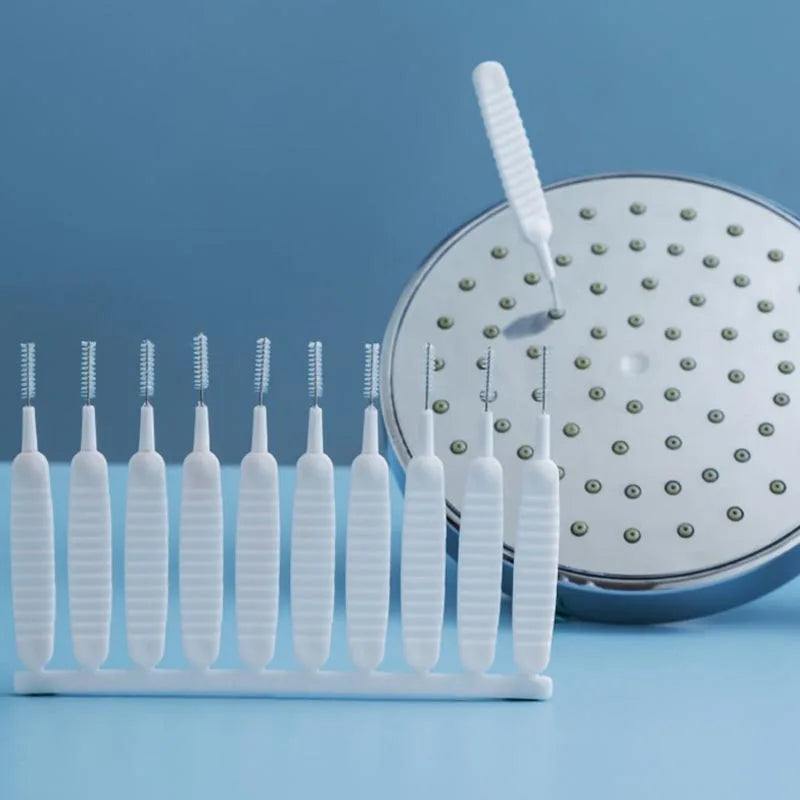10Pcs Bathroom Gadgets Nozzle Spout Brush Shower Head Cleaning Brush Small Hole Drill Brushes Cleaning Appliances Accessories