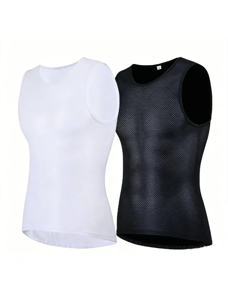Cycling Underwear Men's Sleeveless Cycling Vest Cool Mesh Stretch Road Cycling Jersey camiseta mtb