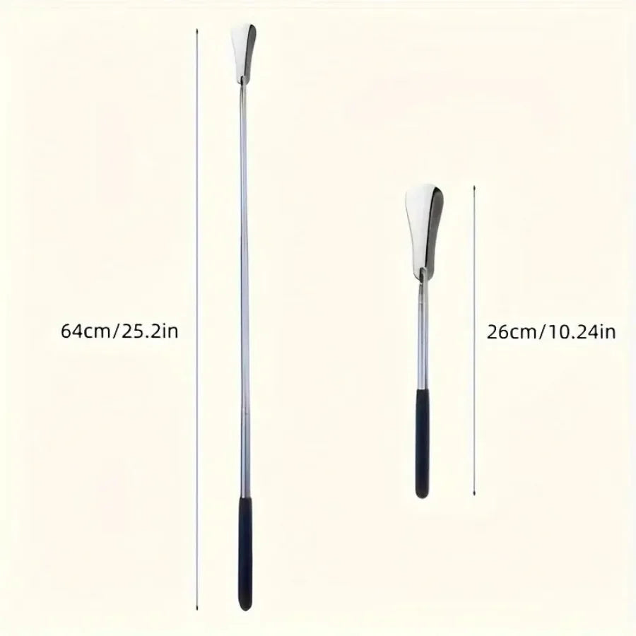 1PC Retractable Stainless Steel Elderly Shoe Puller, Shoe Assistant, Suitable for Both Men and Women, Schoenlepel, Shoe Horn