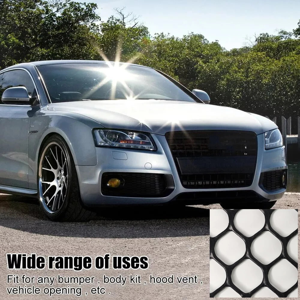 1pc Universal Hood Vent Racing Grills 120X40cm Grill Honeycomb Hexagon Mesh Grille ABS Plastic Spoiler Bumper Vents Car Parts