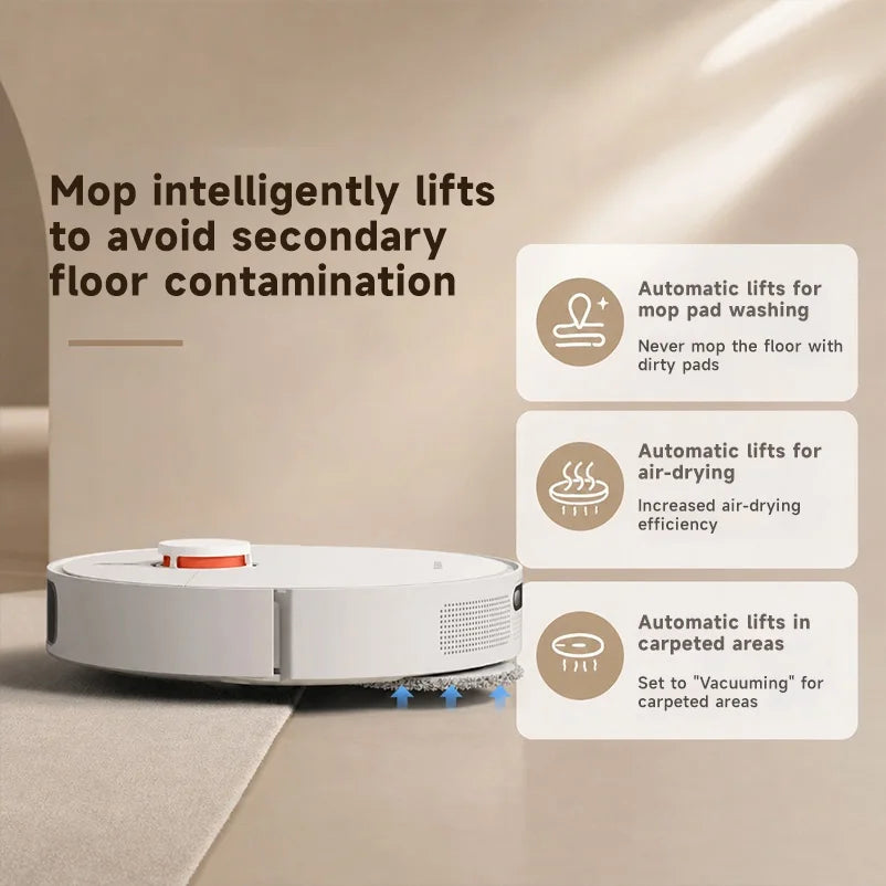 Xiaomi Robot Vacuum OMNI 2（X20+）,6000Pa Suction Auto Dust Collection Smart ,for Pet Hair Hard Floor,Alexa/Google Assistant