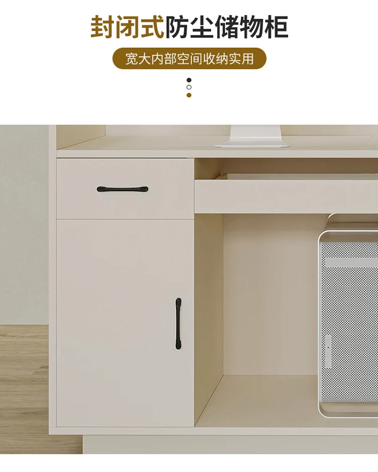 Customized Professional Reception Counter Simple Design Style Reception Desk Creative Storage Theke Empfang Office Furniture