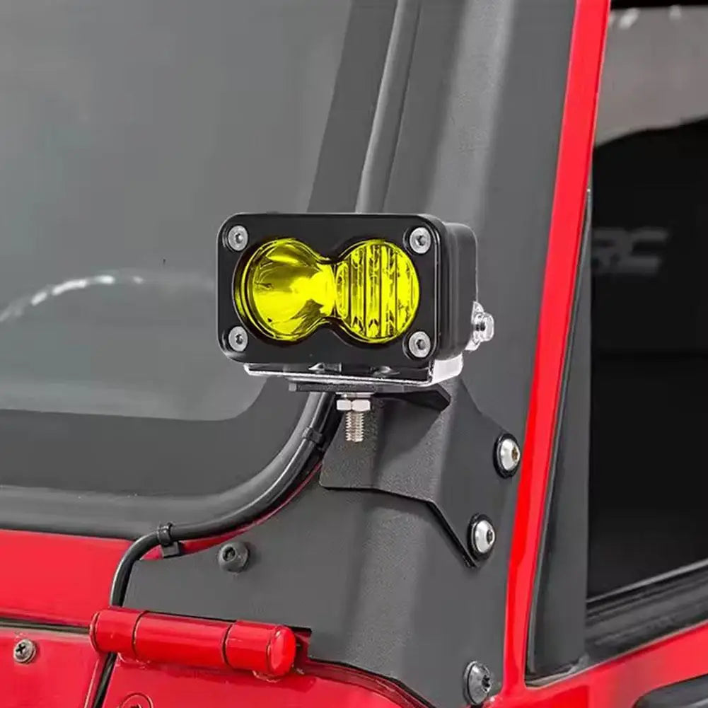 3 Inch Car Spotlight White Yellow LED Pod Driving Work Light for Motorcycle Pickup Truck Offroad Roof Luggage Rack Lamp 20W