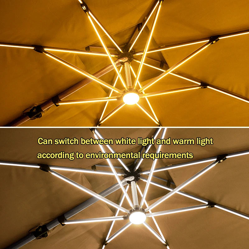 Outdoor Courtyard Umbrella, Sunshade Umbrella, Square Roman Umbrella, Large, with Base,360°Rotation Parasols Customized,3*3