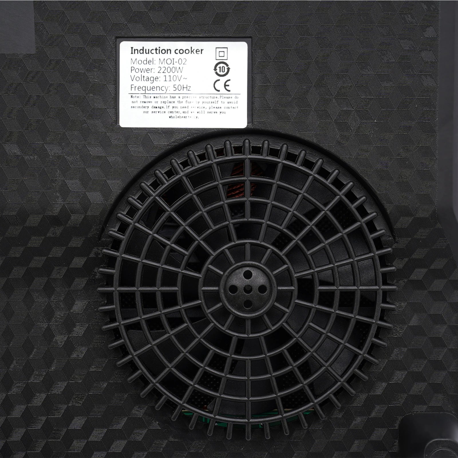 750W Electric Induction Cooker Glass PP Body 8 Presets Temp Adjustable for Dorm RV Home Restaurant & Hot Pot Use