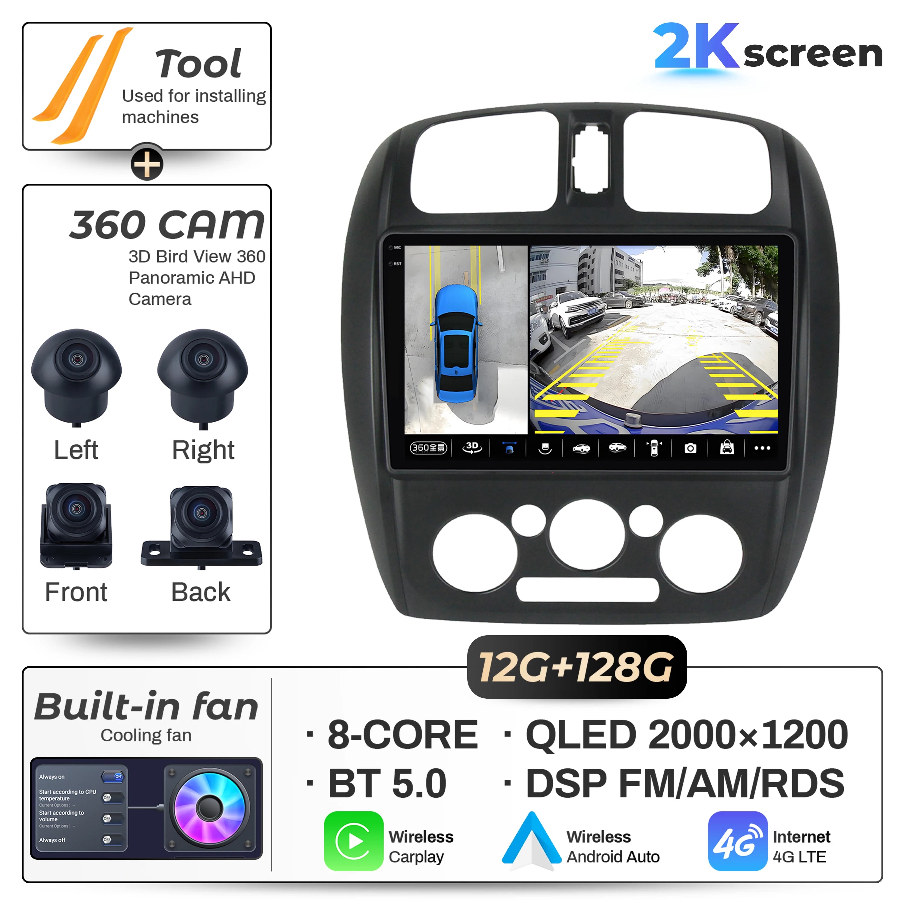 9 inch For Mazda 323 BJ 2000-2003 Car Radio Android 16  Multimedia Navigation Head Unit BT Carplay 2K QLED Screen
