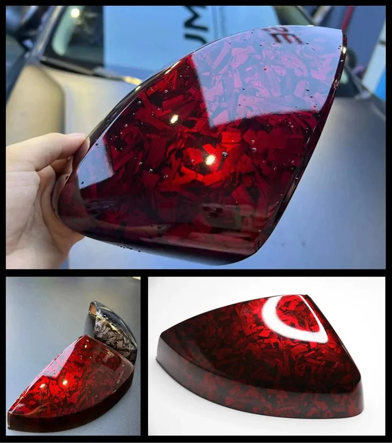 Glossy Laser Forged Carbon Fiber Vinyl Wrap Self-Adhesive Car Sticker Waterproof for Automotive Styling Interior Decoration Film