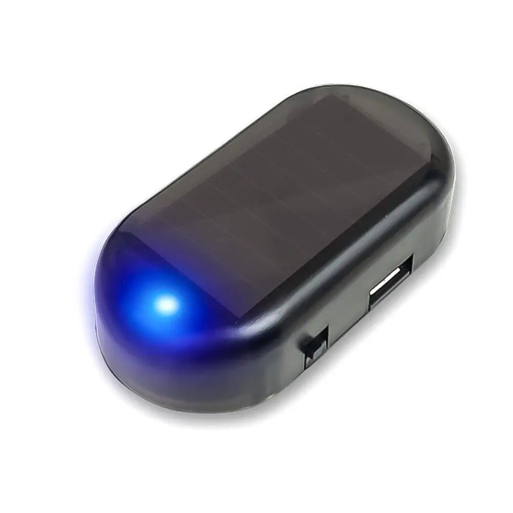 1Pcs Solar Powered Car Fake Security Light Simulated Dummy Alarm Wireless LED Flashing Lamp Anti Theft Warning Caution Light