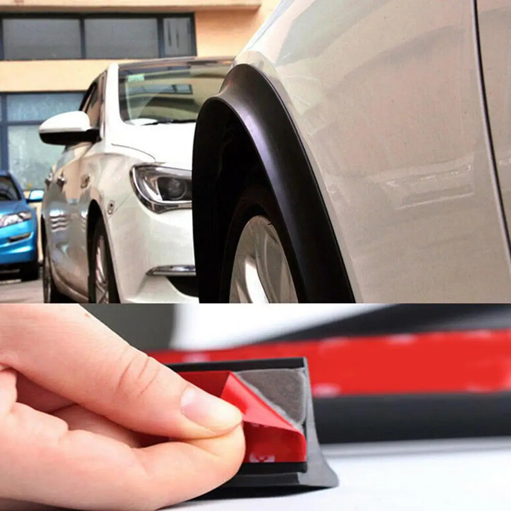 Car Splash Guard Fender Flare Extension Wheel Eyebrow Moulding Trim Wheel Arch Strip Extenders Trim Strip Stick out Edge SUV