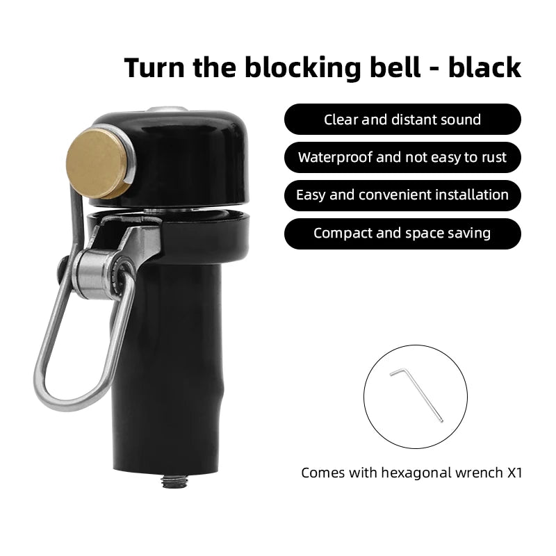Bicycle Handlebar Plug Bell MTB Road Bike Curved Handlebars Blocked Bell Waterproof Loud Alarm Safety Horn Bicycle Accessories