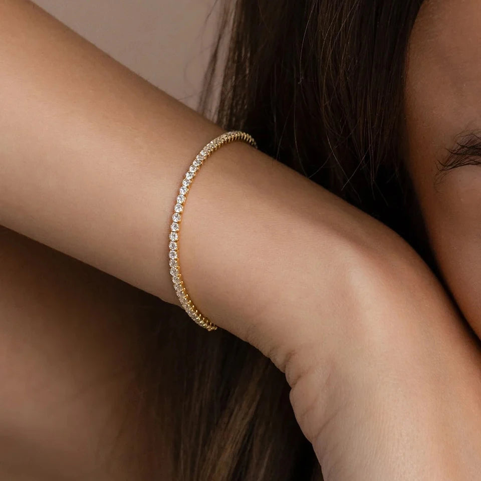 EManco Stainless Steel Women's Zirconia Tennis Bracelet Classic Bridal Accessories Wholesale