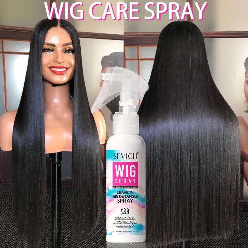 Wig Spray 100ml Moisturizer Care Spray for Wig Keratin Soft Smooth Frizz Damaged Repair Hair Mask Leave-in Conditioner Hair Care