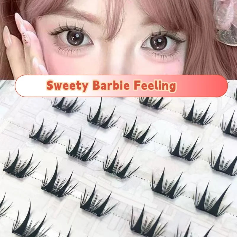 MIAOJIE Korean Idol DIY Lashes Extension Cute Cat Paw False Eyelashes Natural Make Up Large Capacity DIY Lash Cluster