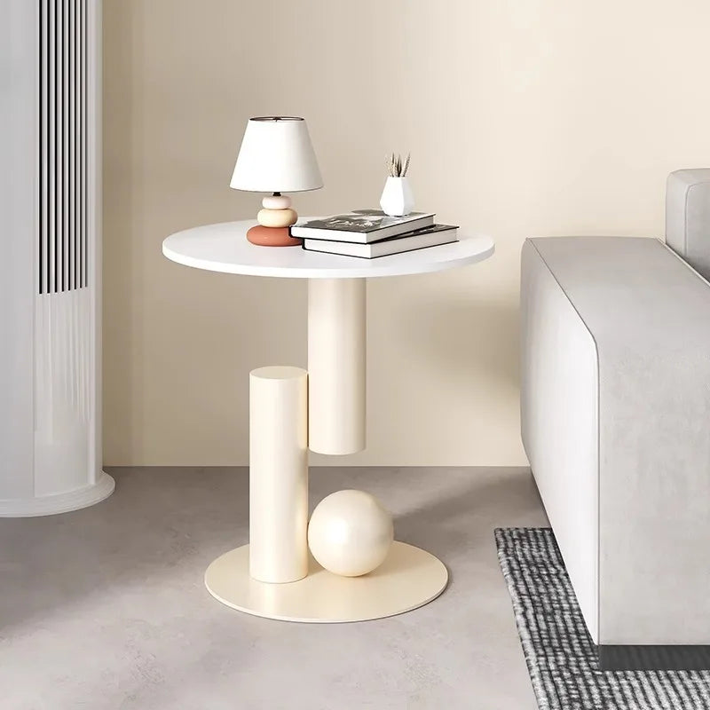 Living room sofa, small coffee table, side cabinet, living room home, light luxury bedside table, balcony, simple and creative