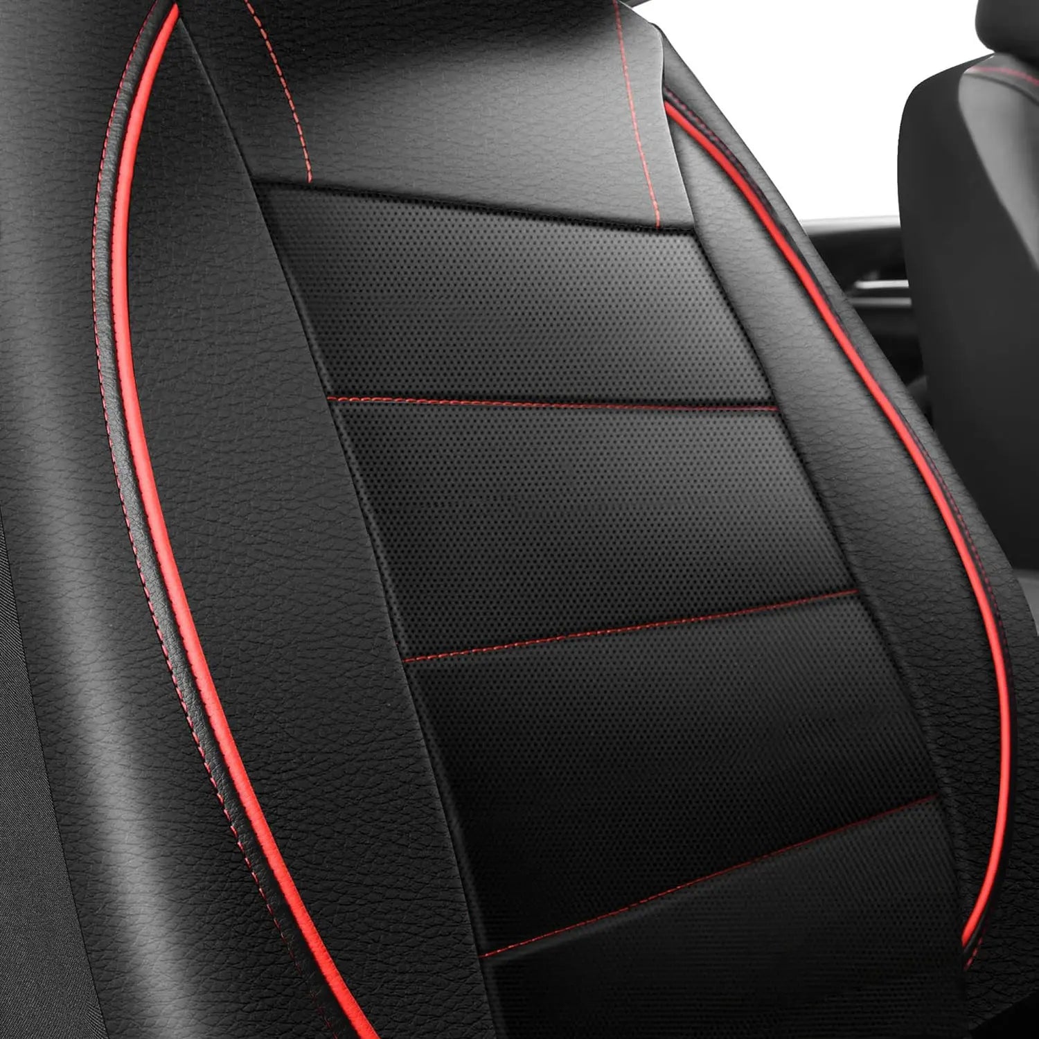 Universal Leather Car Seat Covers Simple Style Breathable  5 Seat Car Seat Cover