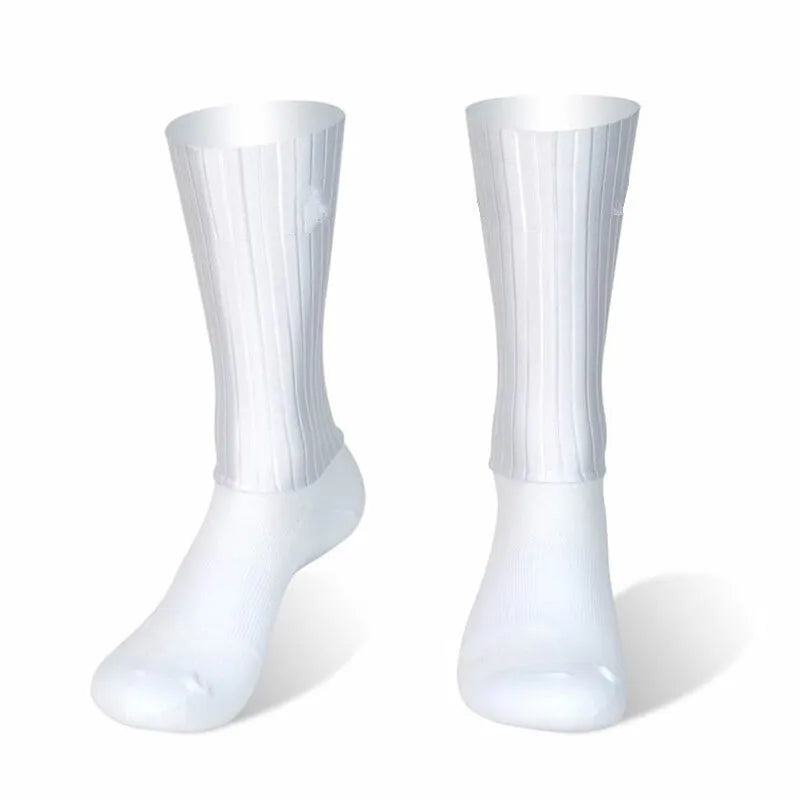 2026 New Cycling Slip Anti Silicone Summer Whiteline Aero Socks Men Bicycle Sport Running Bike Socks Calcetines 2024 New Socks