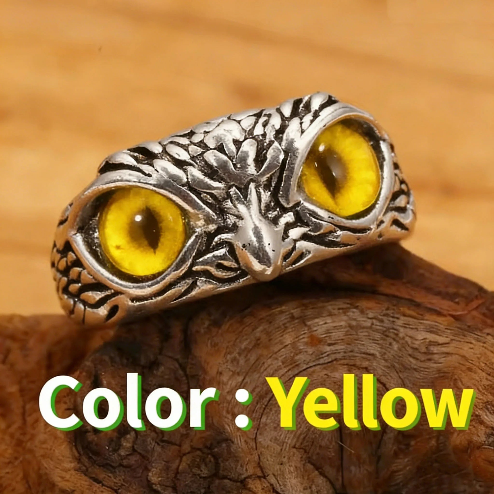 Rare Vintage Owl Carved Tibet Silver Ring for Men Cute Animals Youth Gothic Adjustable Fashion Women Jewelry Accessories Gifts