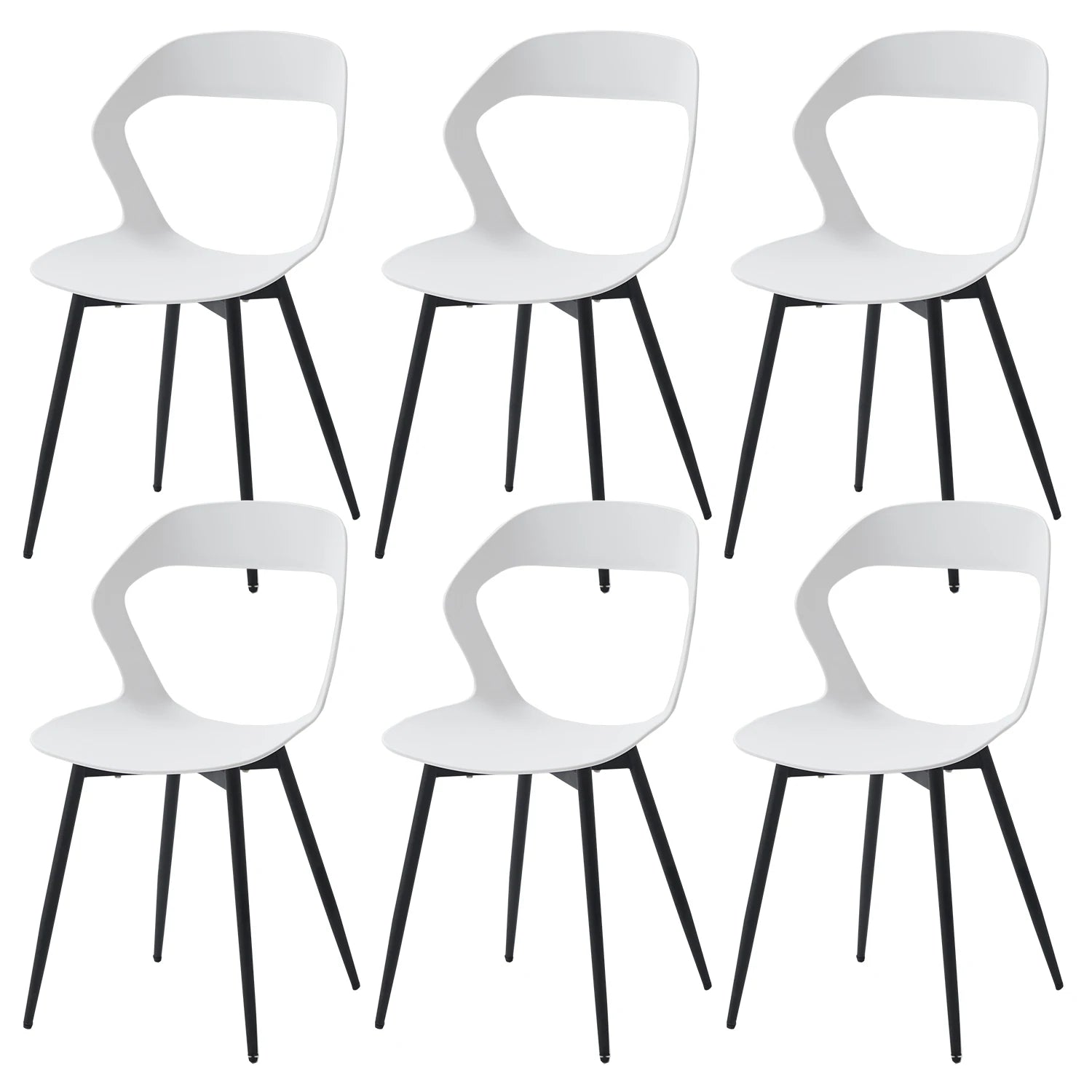 Set of 4 / 6 Scandinavia Dining Chairs for Dining Room Furniture Chair Nordic Designer Creative Household Backrest Chair