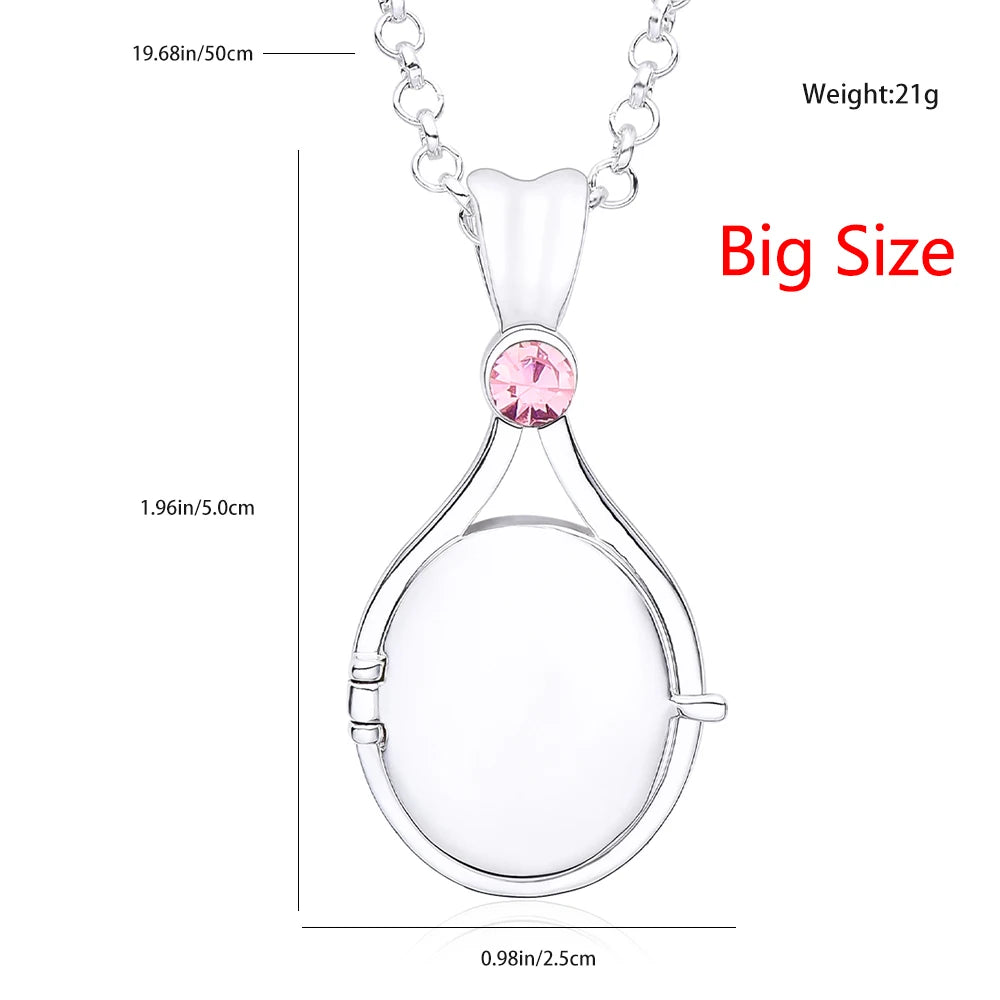 H2O Locket Pendant Necklace Mermaid Silver Color with Crystal Just Add Water Necklaces TV Movies Jewelry for Women Girls