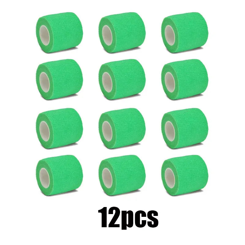 6/10/12pcs First Aid Self Adhesive Cohesive Elasticity Bandages Sports Tape For Wrist Ankle Sprains & Swelling Tattoo Cover