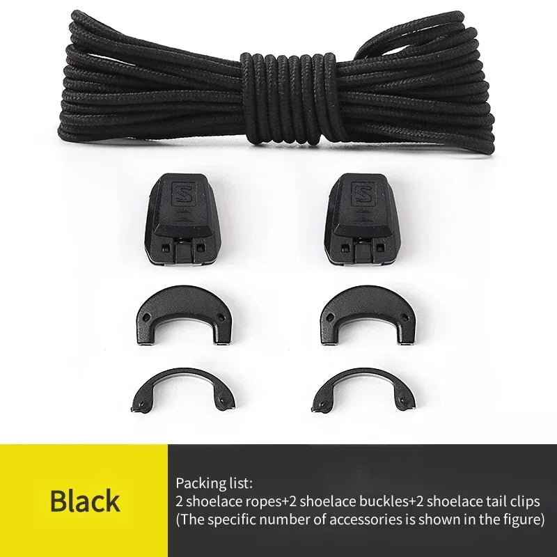 Fashion No Tie Shoelaces Outdoor Running Sneakers Laces Round Tennis Shoe Laces Without Ties Adult Kids Shoelace Shoes Accesorie