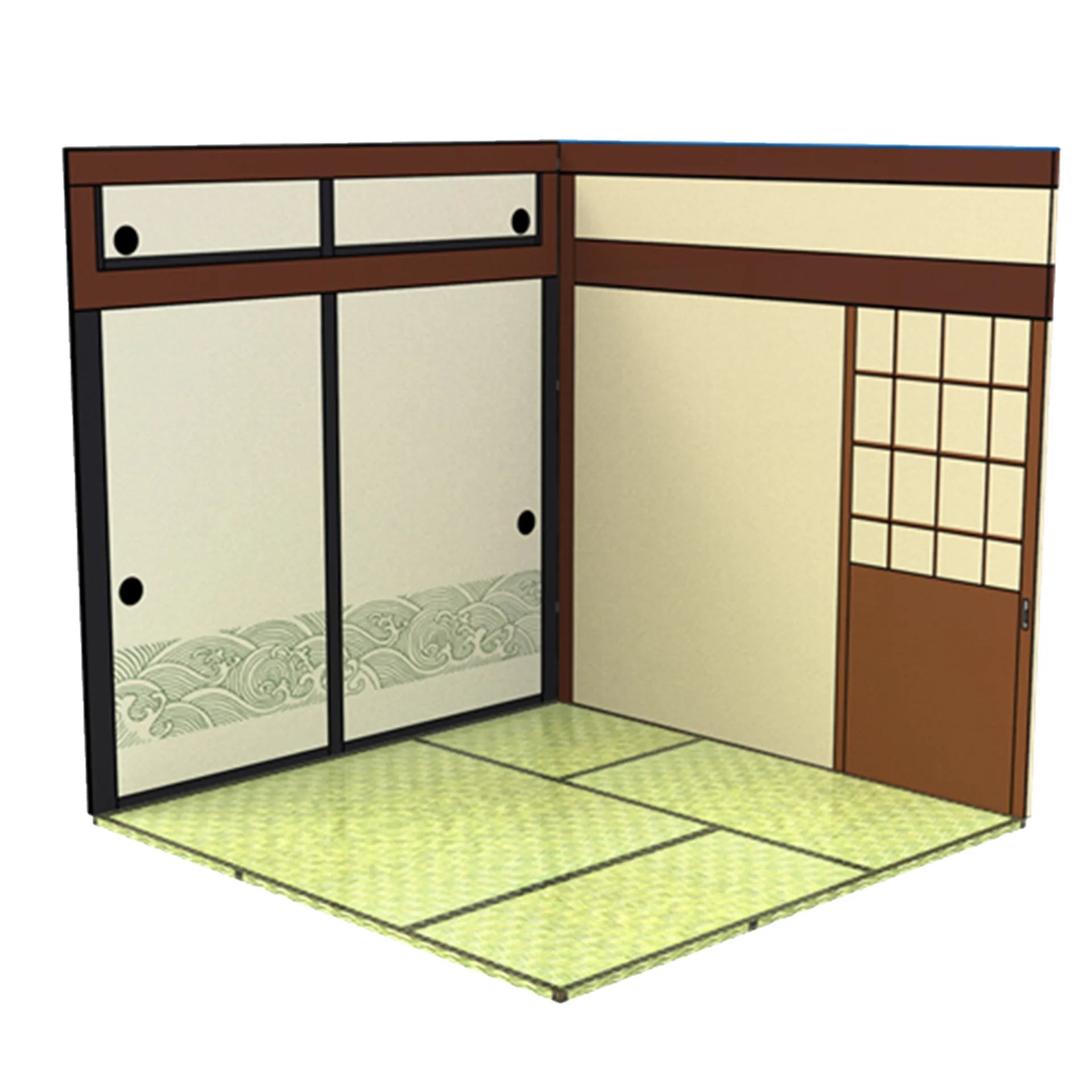 1:12 Miniature Scene Background Board Assembly Model For Showcase Action Figures Dolls Vehicle PVC Backdrop Material Diorama Kit