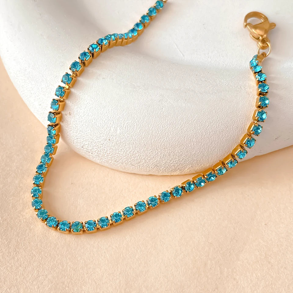EManco Stainless Steel Women's Zirconia Tennis Bracelet Classic Bridal Accessories Wholesale