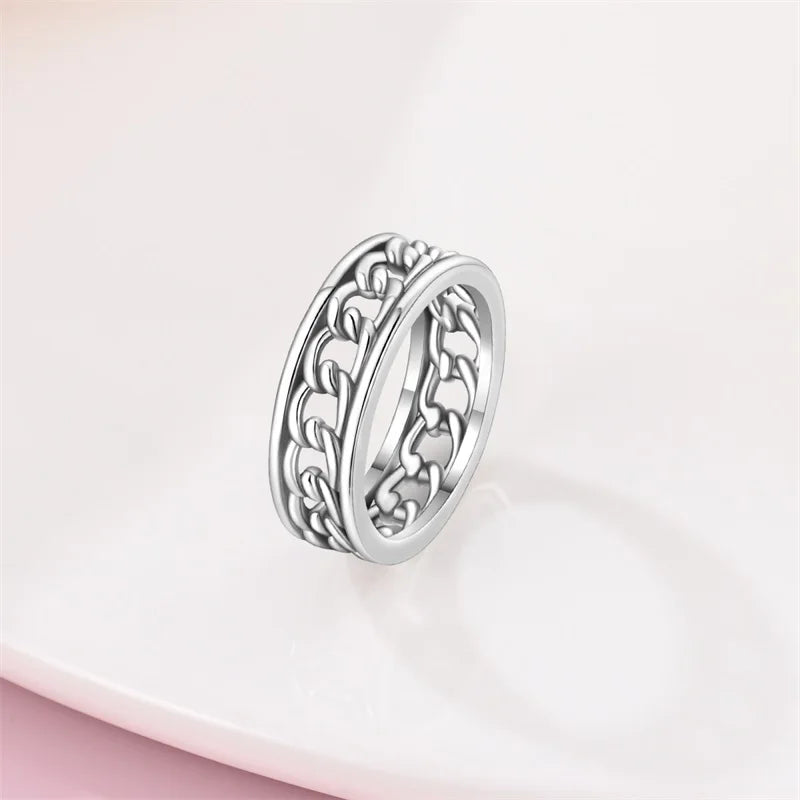 Rings For Women 925 Silver Size 6-9 Ocean Flower Sun Butterfly Heart Hollow Ring Fit For Engagement Weddings Fine Jewelry Gifts
