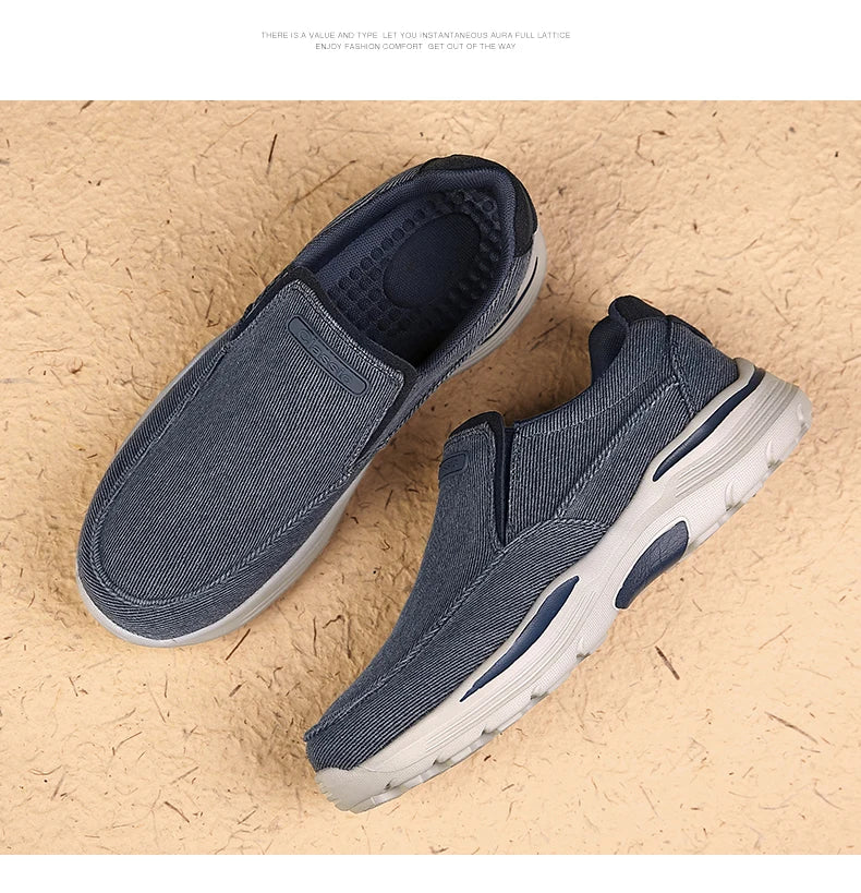 Men's Lightweight Canvas Loafers for Outdoor Hiking Camping Casual Sports Running Jogging Shoes Size 39-48
