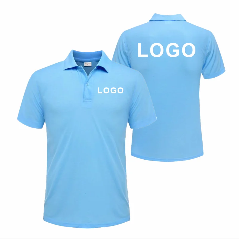 Customized Logo Breathable Polo Shirt Casual Company Group Clothing Lapel Short Sleeve Polo Shirts Work Clothes Print Embroidery