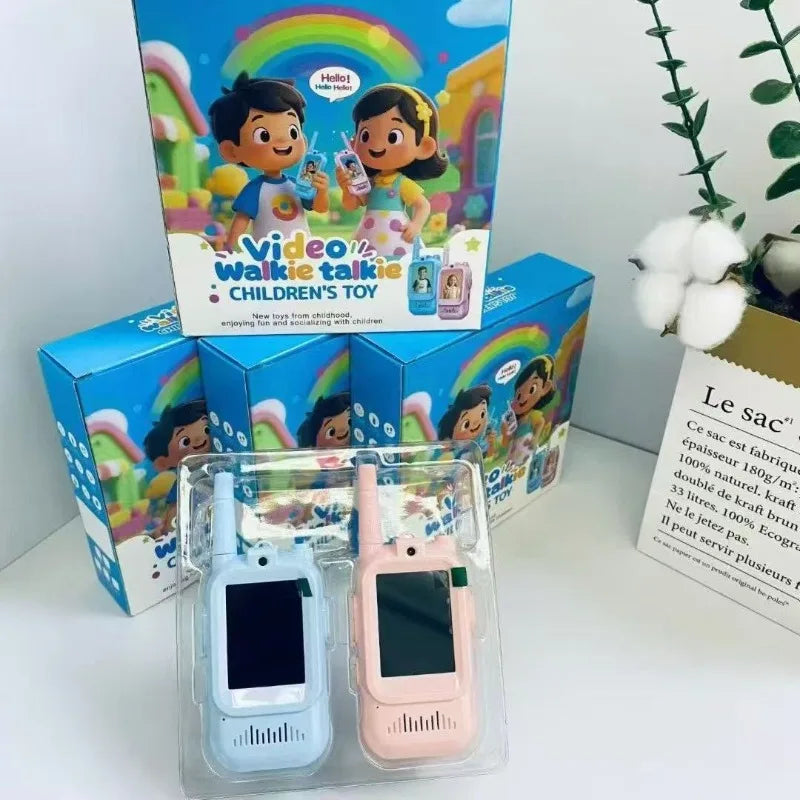 2PCS Kids Video Walkie Talkies USB Charging Indoor and Outdoor High Definition Intercom Children's Toys Birthday Gifts Ages 3-12