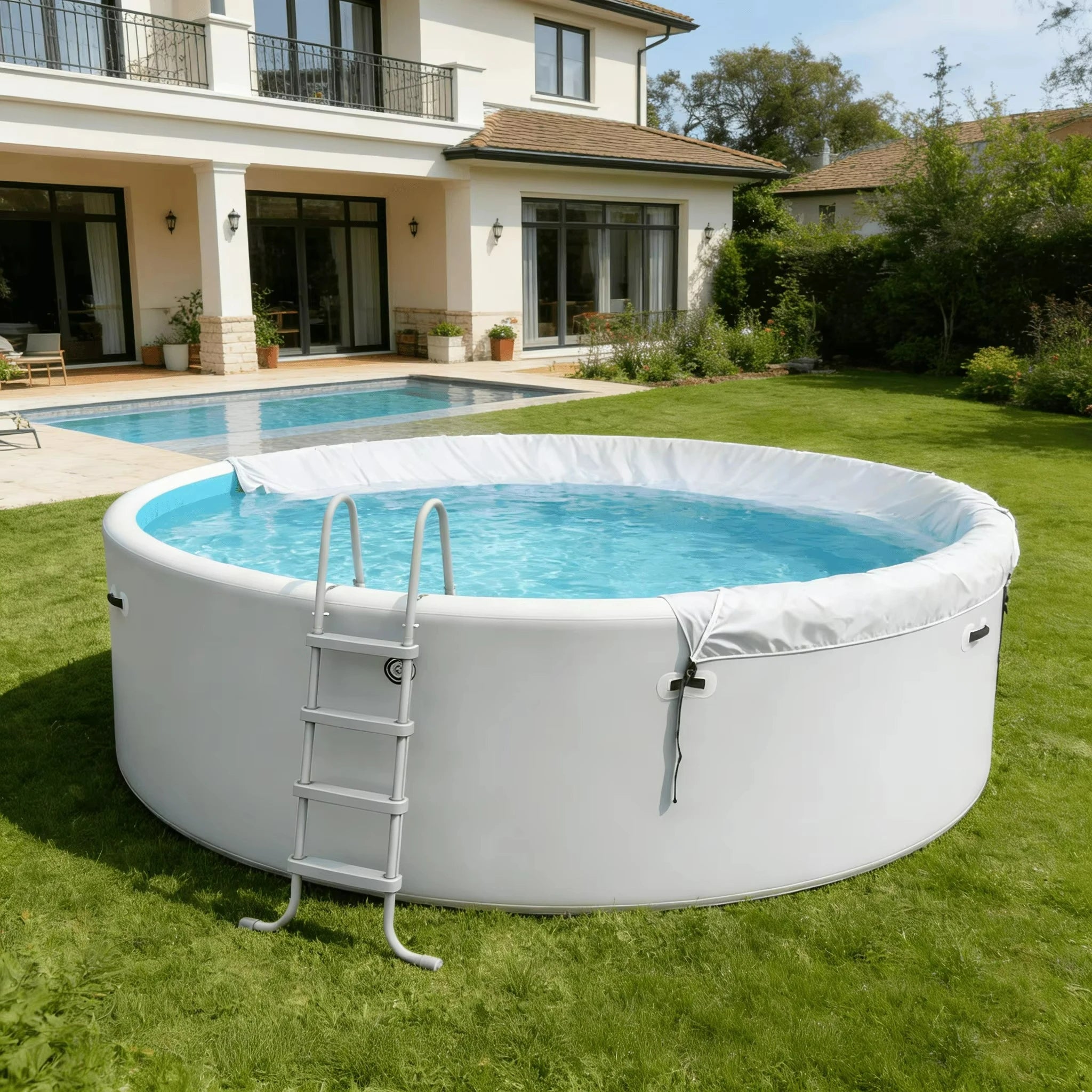 Outdoor Adult Garden Pool Large Design Perfect For Outdoor Water Sports And Family Leisure Activities Sturdy Structure