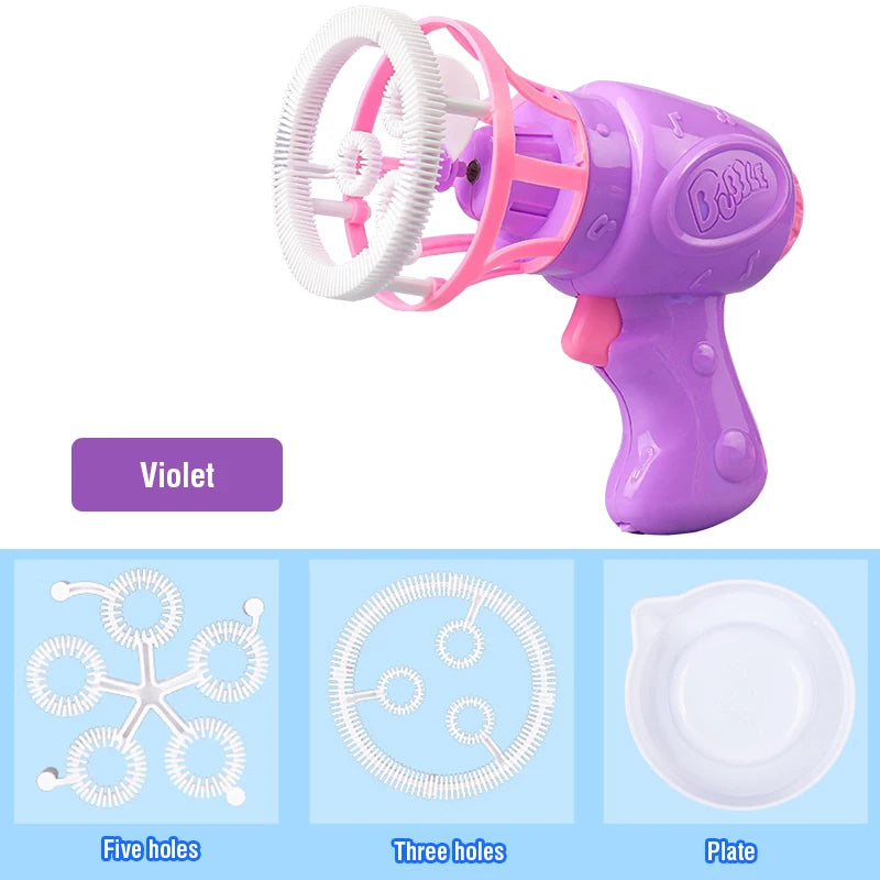 2 In 1 Large Bubbles Dinosaur Soap Bubble Electric Gun Toy Children's Outdoor Party Interactive Games for Kids Boys Girls Kids