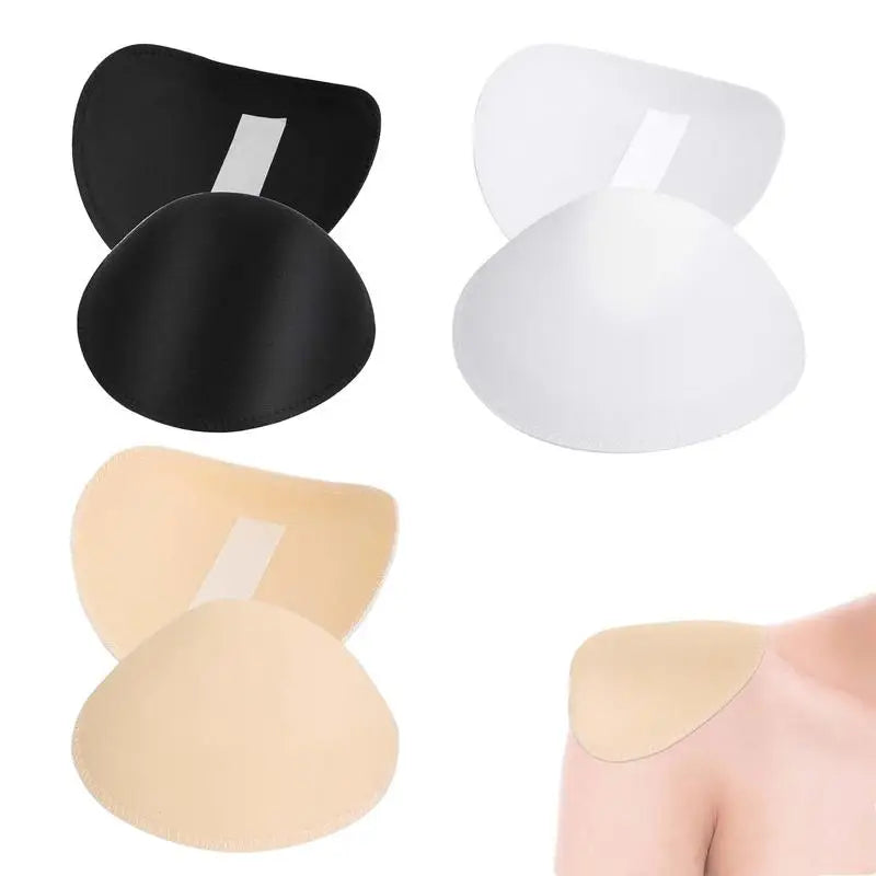 3pairs Sponge Shoulder Pads Sponge Breathable Set-in Pads Shoulder Enhancer for Women Men Breathable Sponge Pads for Blazer