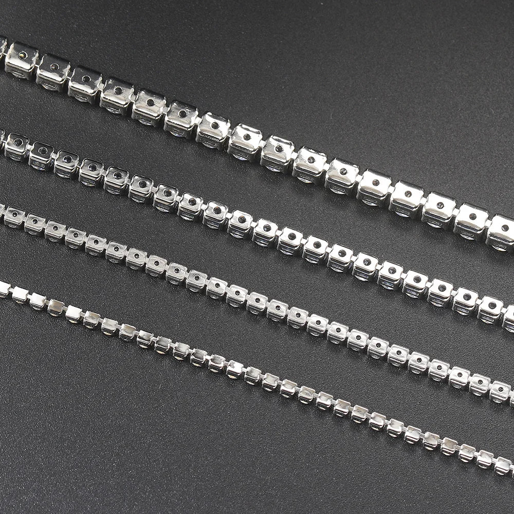 Hip Hop Iced Out 3/4/5mm Crystal Tennis Bracelet for Men Homme Punk Zirconia Women's Chain on Hand Streetwear Trendy Jewelry