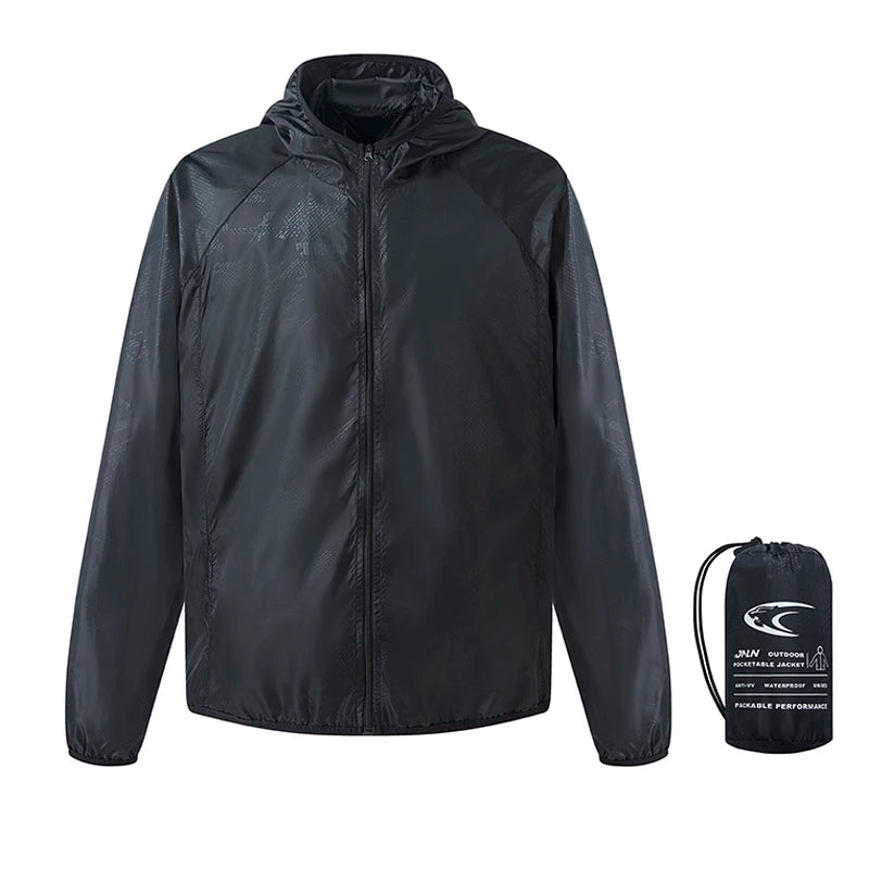 JNLN Camping Rain Jacket Men Women Waterproof Sun Protection Clothing Fishing Hunting Clothes Quick Dry Windbreaker With Pocket